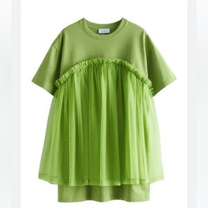 Minjukim & other stories green tulle shirt dress
